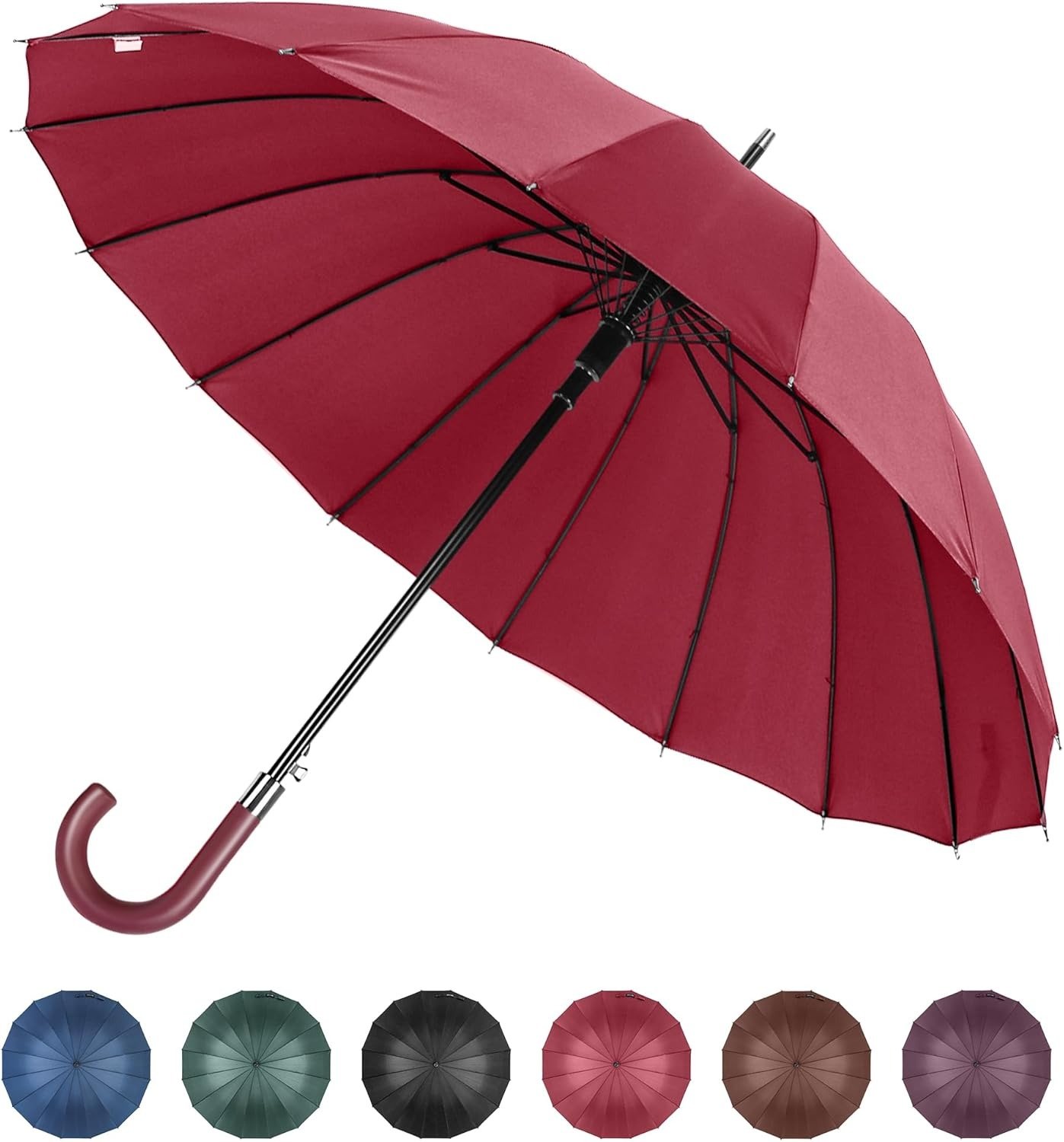 16k golf umbrella with j handle wind resistant 2