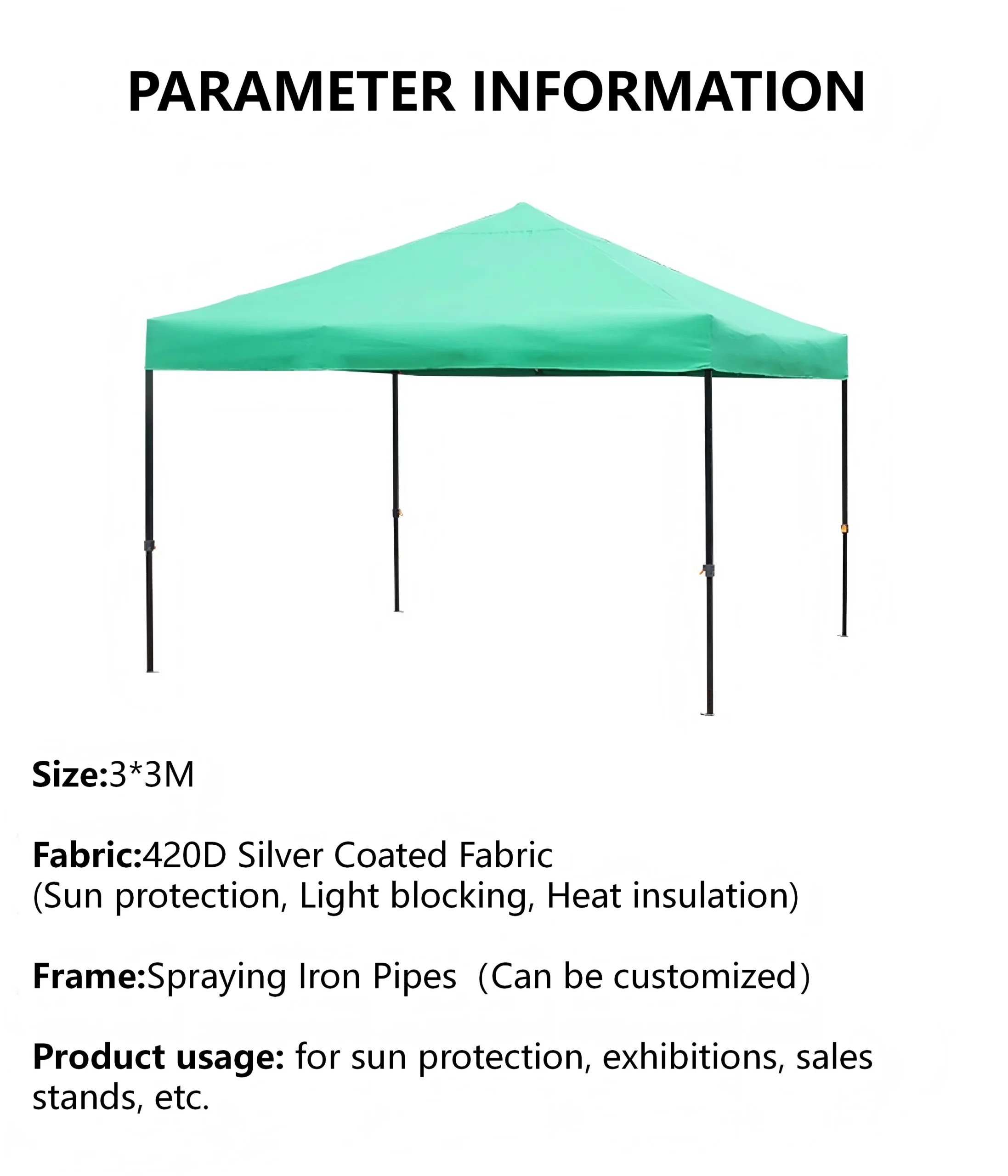 3x3m steel frame folding pop up tent 2