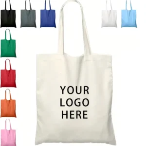 oem odm custom printed canvas tote bag, recycled organic cotton material, large reusable cotton shopping bag with custom logo
