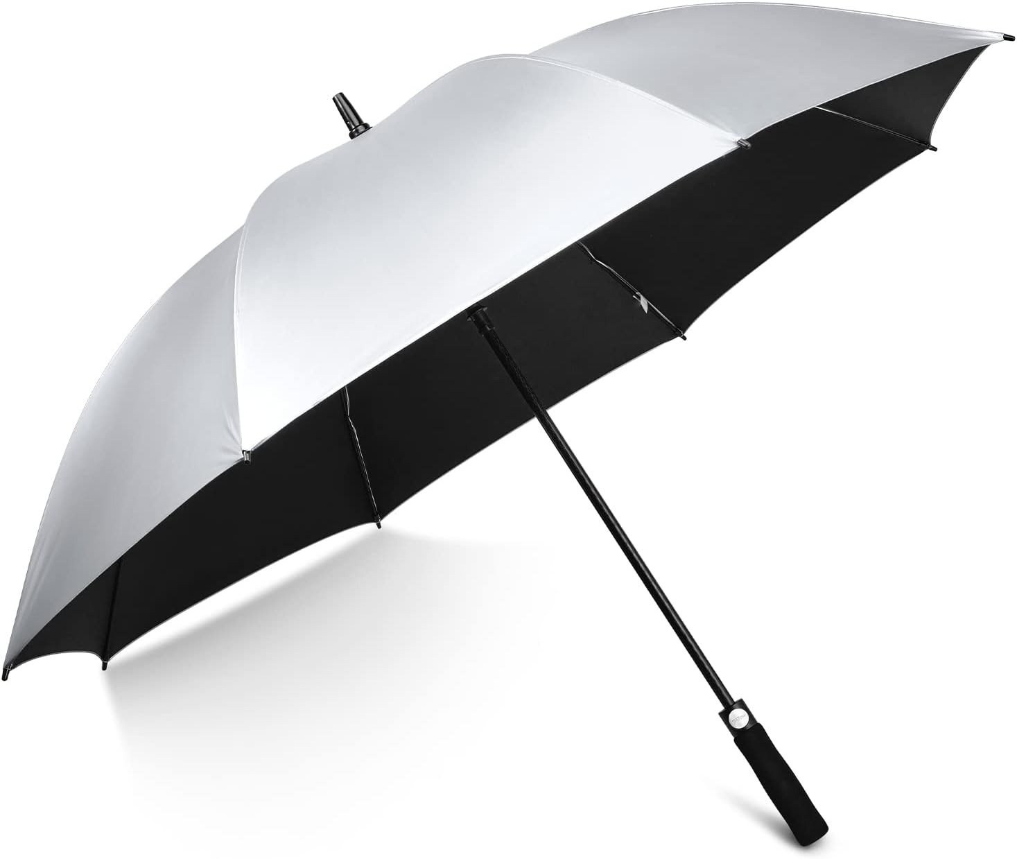 5462 inch silver coated golf umbrella 10