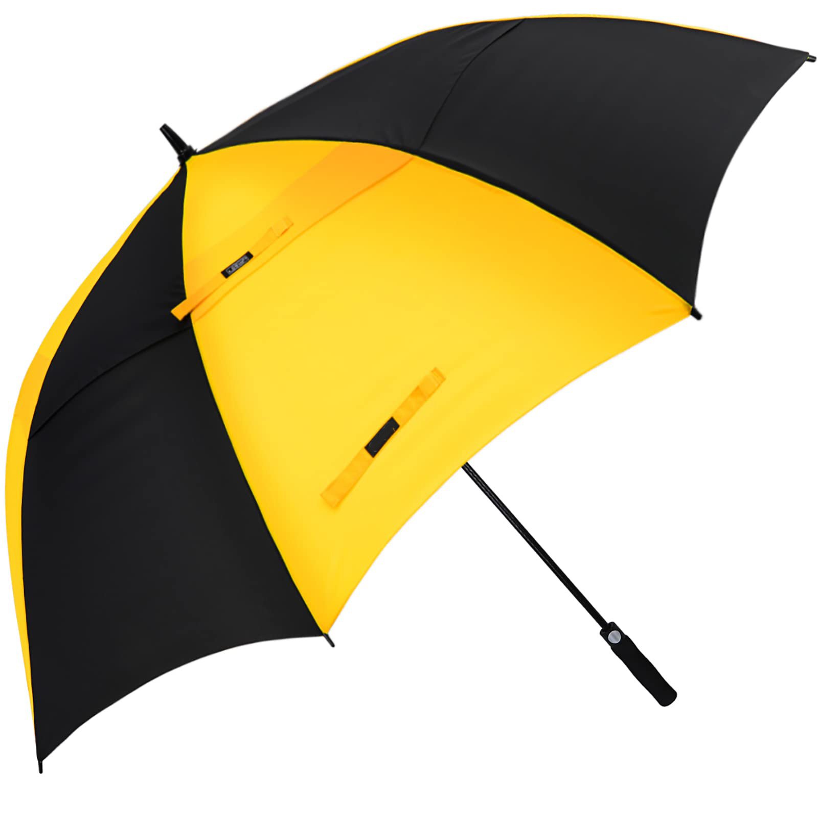 two layers golf umbrella yellow