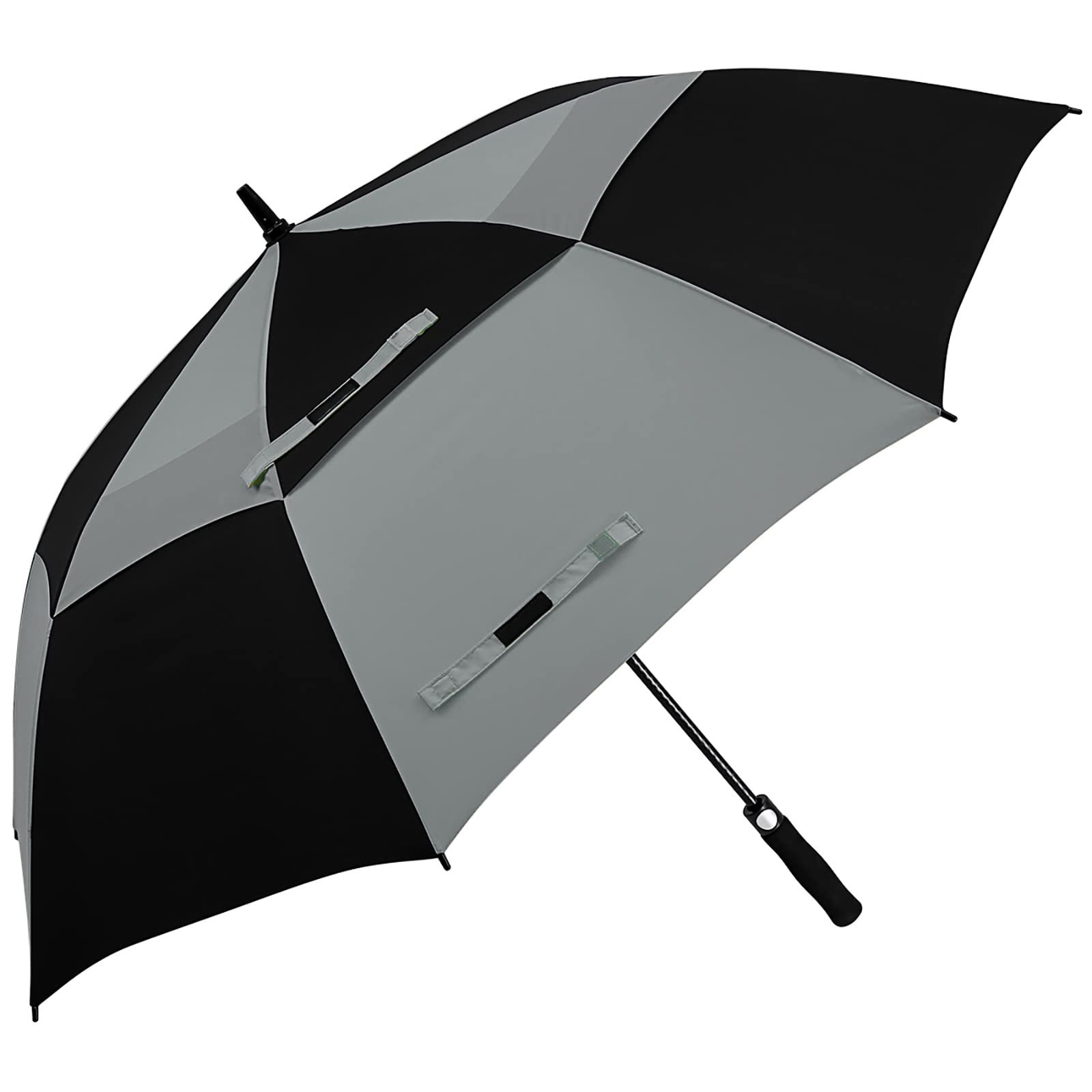 two layers golf umbrella black grey